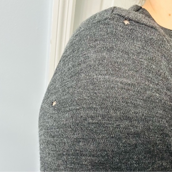 Eileen Fisher Dress Mini Lagenlook Wool Oversized Dark Gray Minimalist Small - Picture 5 of 8